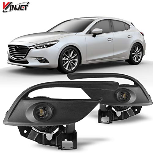 Winjet Compatible with [2017-2018 Mazda 3] Driving Fog Lights + Switch + Wiring Kit