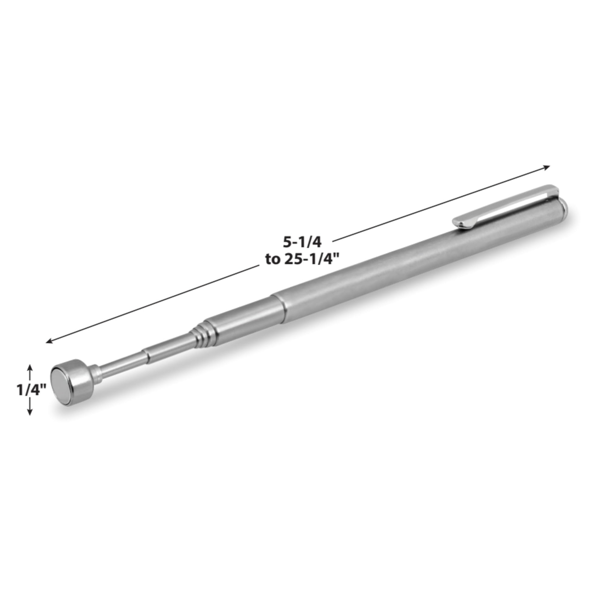 Performance Tool W9100 Magnetisches Greifwerkzeug, ausziehbar 63,5 cm, 1,4 kg | Ausziehbar auf 63,5 cm. Der robuste Magnet holt verlorene Teile ab. Praktischer Taschenclip für Autowartung und Werkstatt