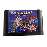 Classic Retro Super Games 480 Games in 1 Multi Game Cartridge for SG/ Mega Drive 16Bit Game Consoles Black