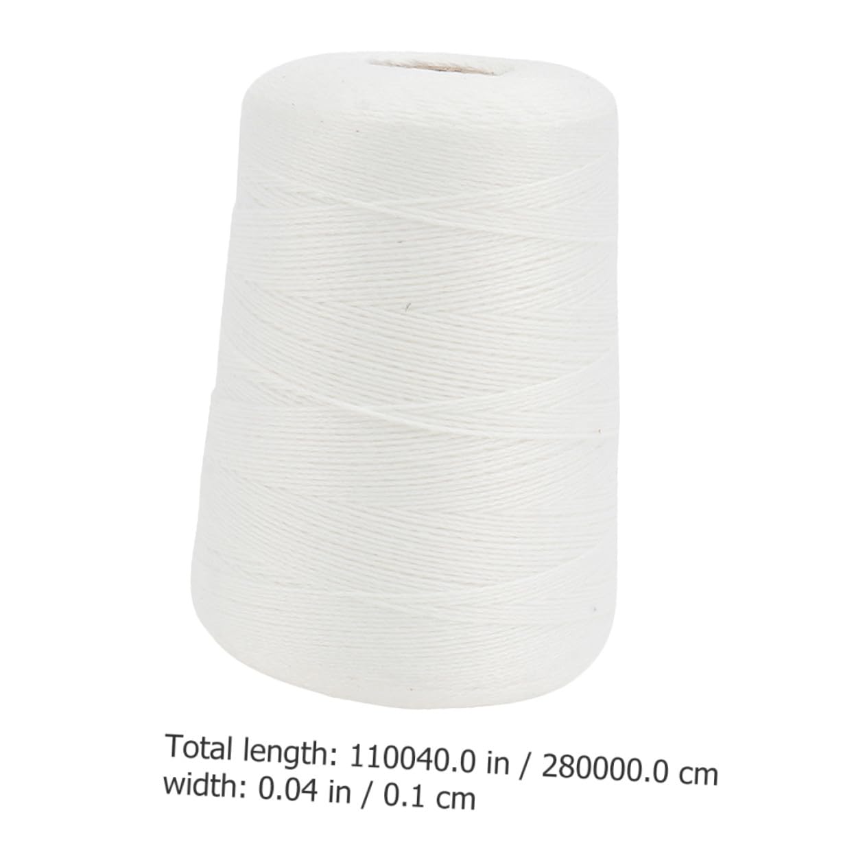 Ficelle de Coton Alimentaire pour Viande et Saucisse, 1 Rouleau Blanc