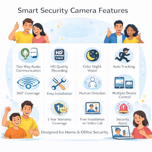 Image of Guard Well 3MP WiFi Light Bulb Camera for Home Indoor | 360 Rotation | Color Night Vision | Motion Detection | Two Way Audio | Wireless Home Security Camera with Mobile App V380 Pro (Light Camera)