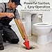 High Pressure Toilet Plunger - Heavy Duty Air Power Toilet Clog Remover, Powerful Air Drain Unclogger Tool, Multipurpose Household Cleaner for Bathroom Sink, Kitchen, Bathtub & Shower Drain (Red-1pcs)