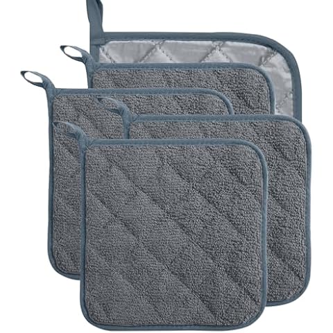 5 Pack Heat Resistant Terry Cloth Pot Holders Cover