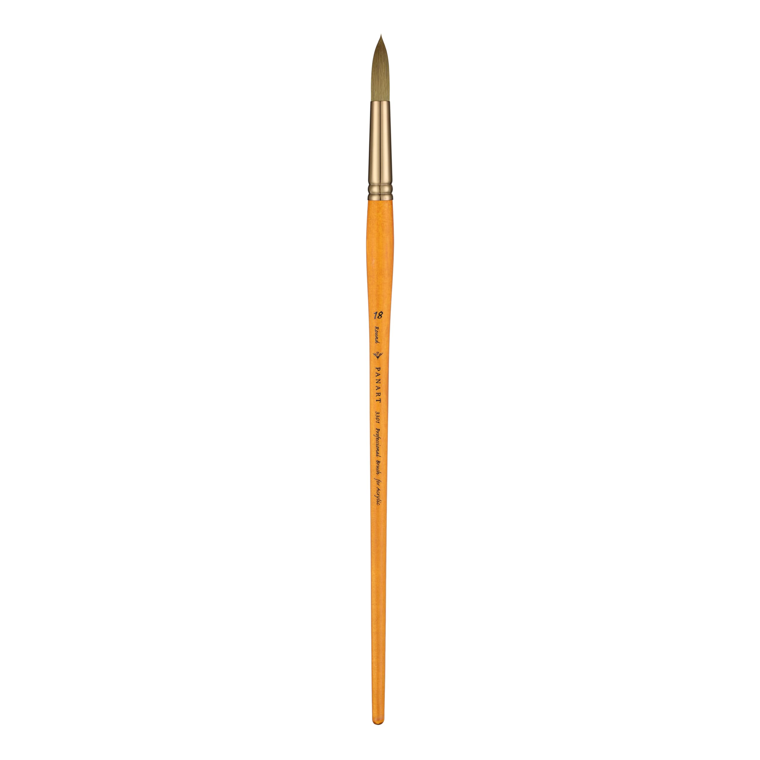 Pan Art Synthetic Fibre Round No. 18 – Detail & Wash Brush for Acrylics – Premium Brush for Artists Paintbrush for Fine Art, Craft & Illustration – 1 Unit