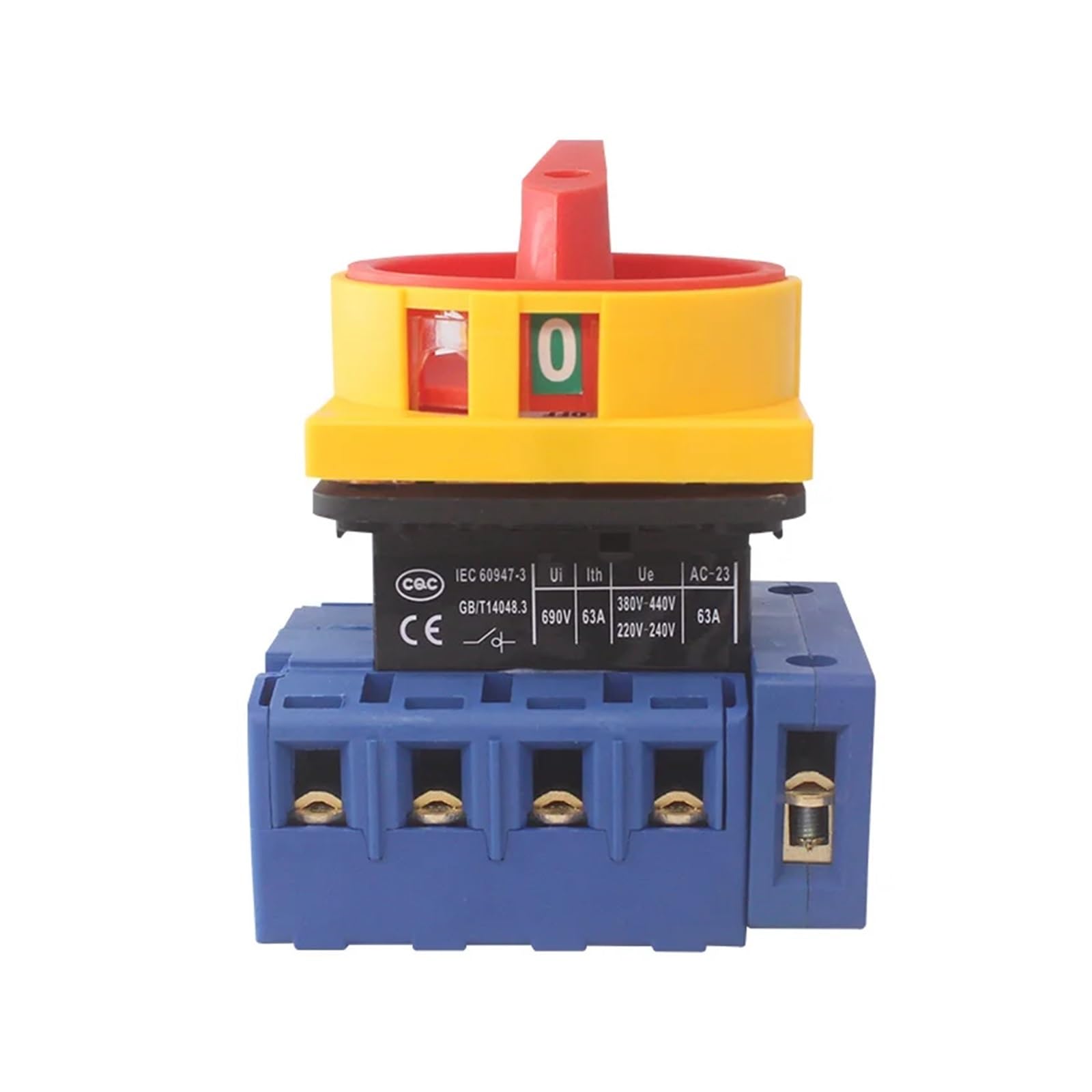 JGNAYRKJQI YMD11-40 LW30-40A/5P Disconnect Switch Silver Contact Three-Phase Five Wire Load Isolation Power Cut-Off Rotary Cam
