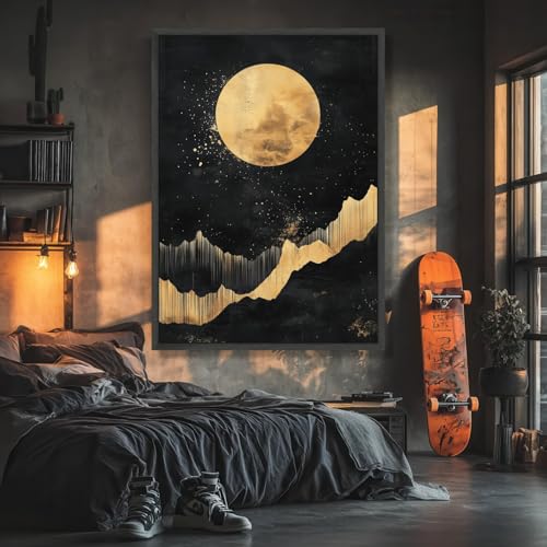 Décoration intérieure murale toile abstraite 50x75cm pour mur vide
