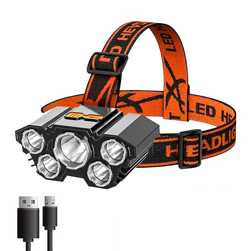 smars 5 LED Rechargeable Headlamp Torch Flash Light Waterproof Adjustable for Camping, Hiking-image-11