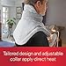 Sunbeam Contoured Heating Pad for Neck & Shoulder Pain Relief with Auto Shut Off Moist Heating Option 22 x 19 Grey