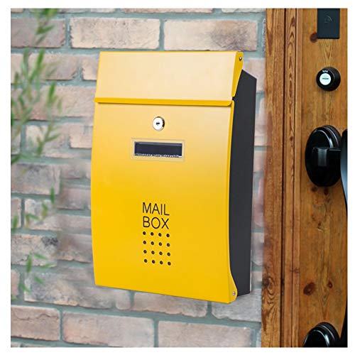 Pnajfuel 6266 Edelstahl Wandbriefkasten Gelb