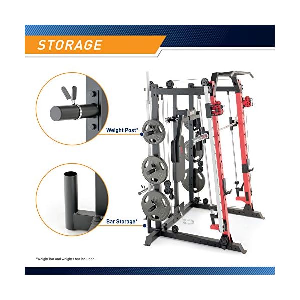 Marcy-Smith-Machine-Cage-System-Home-Gym-Multifunction-Rack-Customizable-Training-Station-SM-4033-Red Marcy Smith Machine Cage System Home Gym Multifunction Rack, Customizable Training Station SM-4033, Red