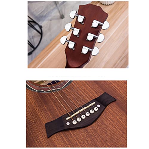 YYFANG Guitare Folk, sonorité exceptionnelle, Trou d’écho, qualité de Son Rond, Boutons entièrement fermés, Conception de Coin entaillé, Touche courbée. (Couleur : Jaune, Taille : 41 inches) - Les Beatles, Paul McCartney, John Lennon, RIngo Starr, George Harrison YYFANG Guitare Folk, sonorité exceptionnelle, Trou d'écho, qualité de Son Rond, Boutons entièrement fermés, Conception de Coin entaillé, Touche courbée. (Couleur : Jaune, Taille : 41 inches) – Image 5