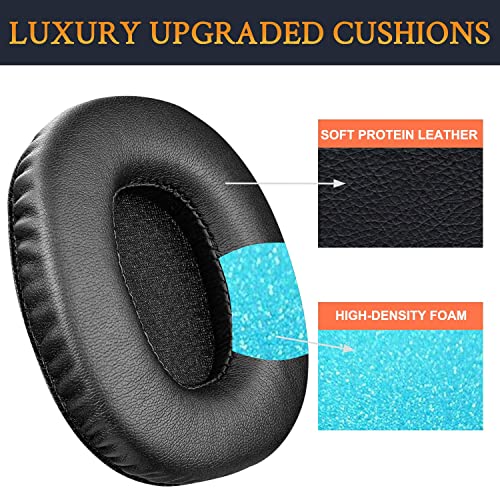 Soulwit Protein Leather Replacement Ear Pads Cushions For Marshall Monitor Wireless/Wired Over-Ear Headphones (Do Not Fit Monitor Ii), Earpads With Noise Isolation Foam #TOP3