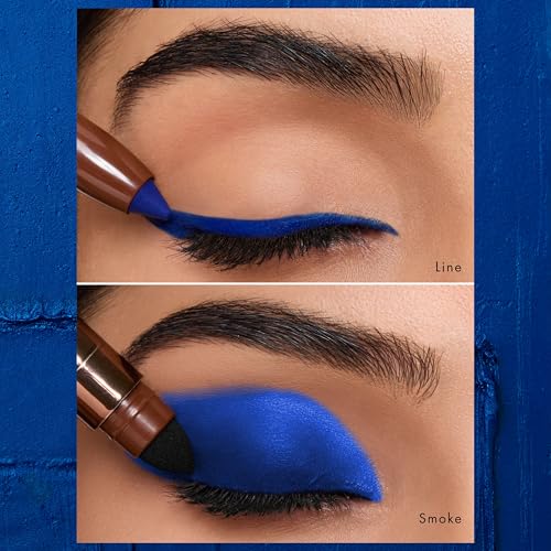 Image of HYUE AmplifEYE 3-in-1 Crayon | Eyeshadow - Liner - Kohl | Drenched Denim | Creamy Multi-Use Stick with Sharpener and Smudger | High-Pigment Formula with Vitamin E & Jojoba Oil | Talc & Paraben-Free