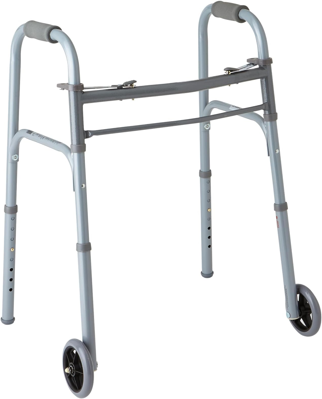 Drive Medical 102101 2Button Folding Walker with Wheels