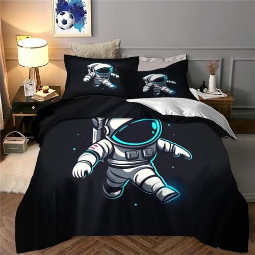 Housse de couette astronaute anti-acarien avec fermeture éclair invisible - 6