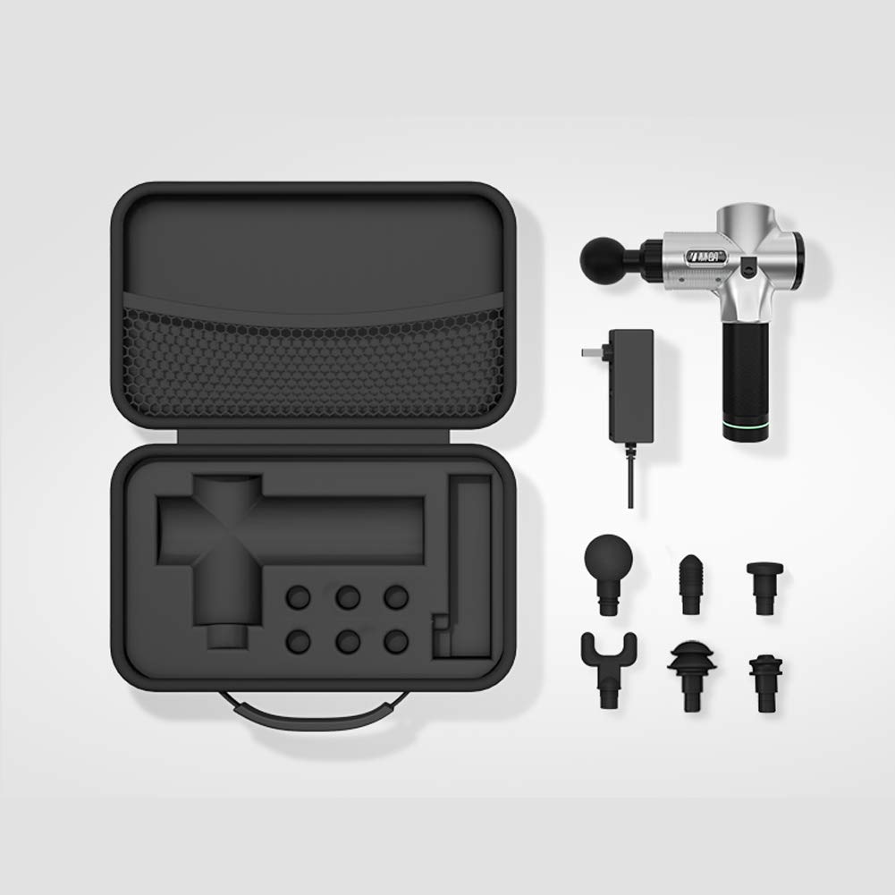 Pistola De Masaje Masajeador Muscular De Mano Ultra Silencioso 30 Velocidades 4 Cabezales Masajeador De Fascia Portátil De Tejido Profundo Con Pantalla Táctil HD Para Aliviar La Tensión Muscular