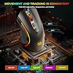 Redragon M602 Gaming Mouse, Ergonomic RGB Gaming Mouse Wired with 7200 Adjustable DPI, 9 Programmable Buttons, Professional Software for Gamer Office [Black] - Image 4