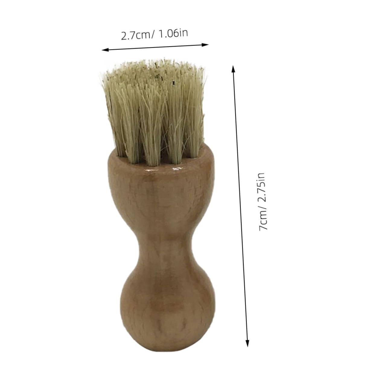 Tofficu 2 Piezas Cepillo para Limpiar Zapatos de Cerdas Naturales de Madera de Haya Duradero y Multifuncional de Unidades y Oscuro para Pulir y Eliminar Polvo