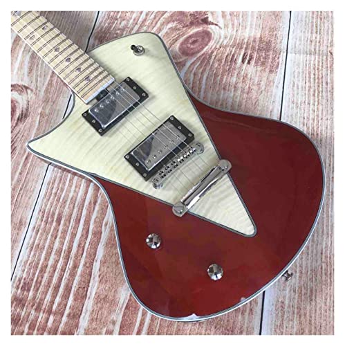 AMINIY Guitare électrique Panneau en Acajou Taille complète avec Pick-up Jazz Rouge et Jaune Musique électrique Guitare… - Les Beatles, Paul McCartney, John Lennon, RIngo Starr, George Harrison AMINIY Guitare électrique Panneau en Acajou Taille complète avec Pick-up Jazz Rouge et Jaune Musique électrique Guitare… – Image 7