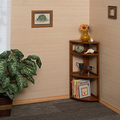 Regency Flip Flop 34-Inch High Corner Folding Bookcase- Cherry #TOP1