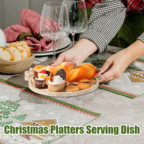 Plateau de service de Noël pour centre de table chaleureux