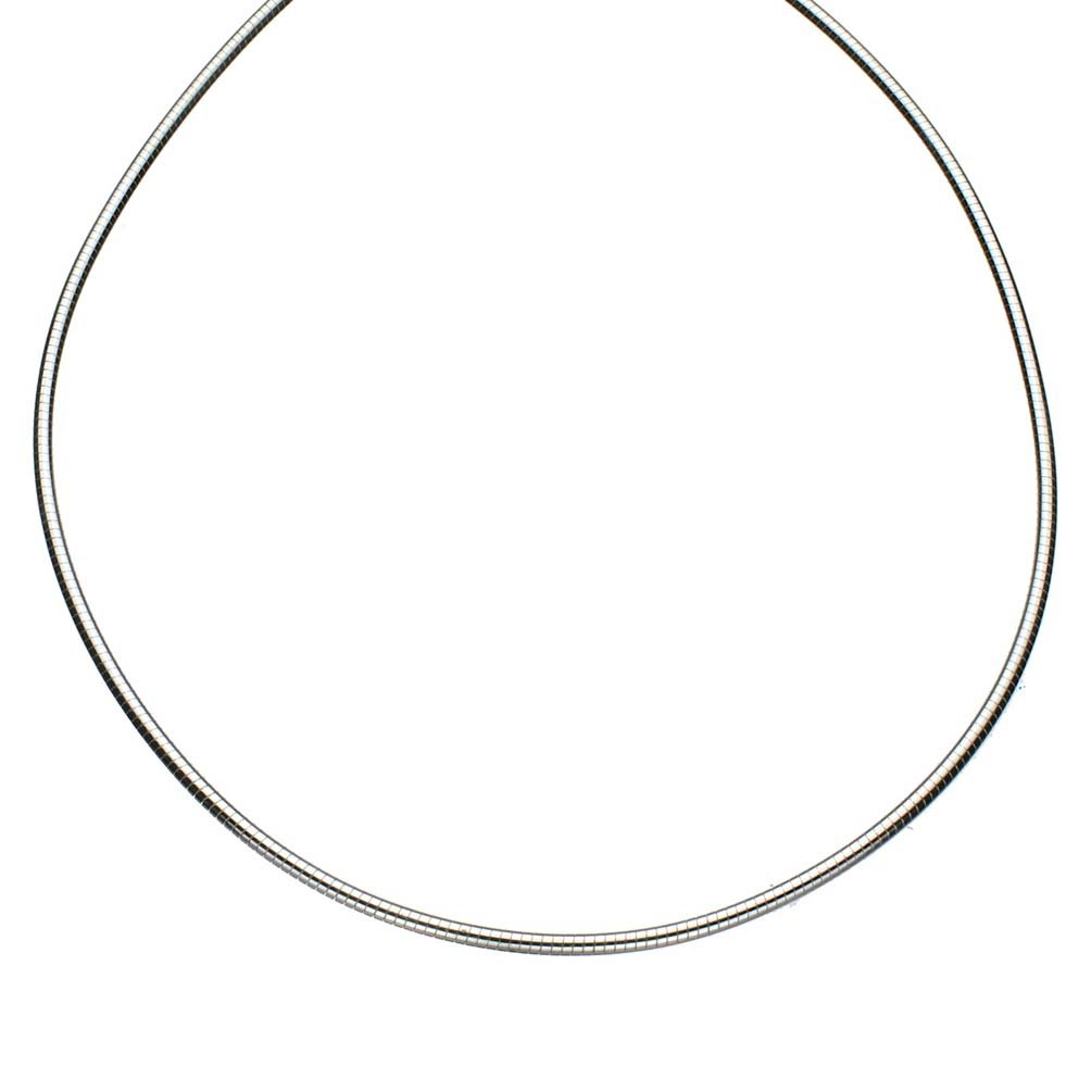 Finished Chains by Joyful CreationsSterling Silver 2.3mm Omega Nickel Free Chain Necklace Italy, 16"+2" Extender