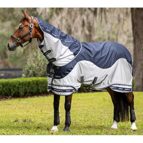 Tapis anti-mouches LeMieux Arika Shower-Tek couverture ete cheval marine