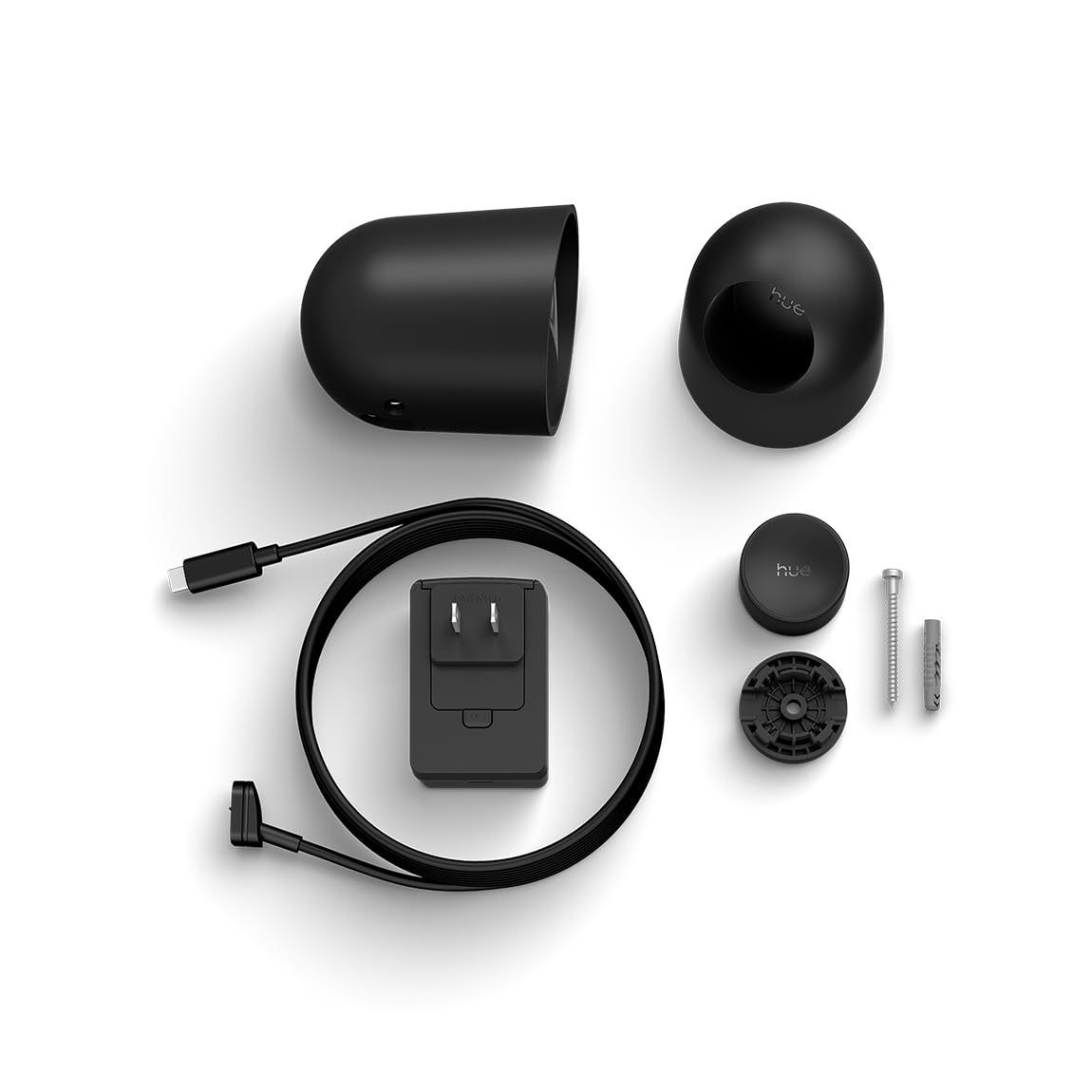 Kamera biurkowa Philips Hue Secure, rozdzielczość 2K, powiadomienia o ruchu, dwukierunkowe połączenie audio, płynna integracja z oświetleniem Philips Hue, w zestawie z podstawką, czarna