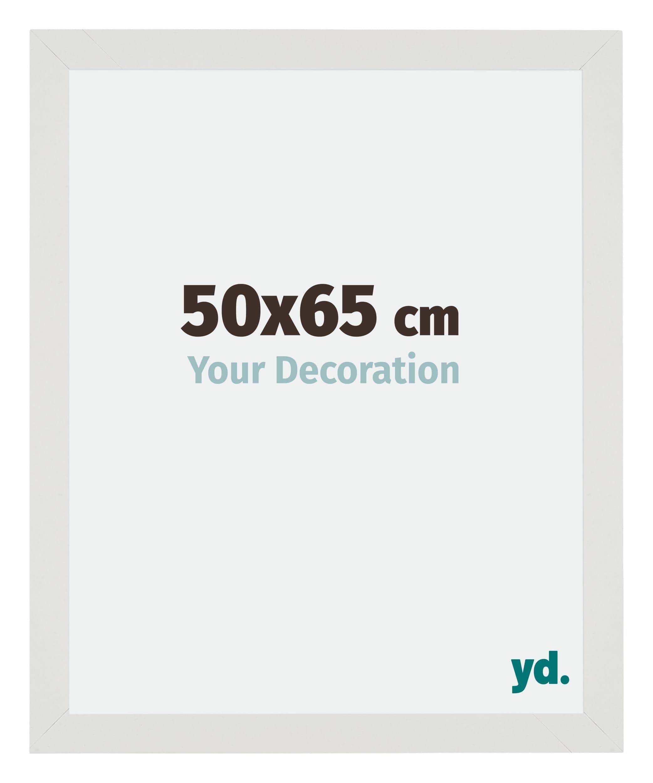 Your Decoration - Picture Frame 50x65 cm - White Matte - Decorative Wall Frame in MDF with Antireflection - Frame 50x65 - Mura — image 1