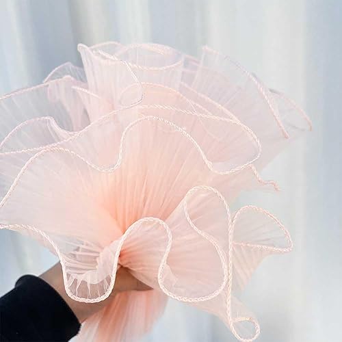 Miniatura 8 de Teensery Paquete de 2 paquetes de 5 yardas de papel de malla para envoltura de flores, ramo floral, hilo de malla, suministros de embalaje de regalo