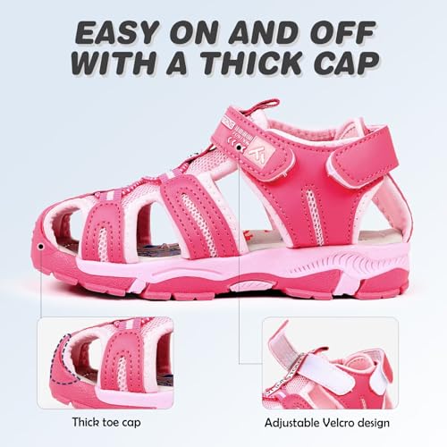 FANTURE Kids Athletic Sandals Closed Toe Lightweight Boys Girls Outdoor Summer Sports Shoes2