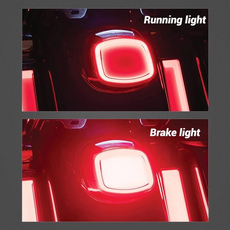 Luce di frenata moto Luce Posteriore Motociclo LED Freno Corsa E Jogging Lampada Fanale Per Per Sportster XL1200N 2007 2008 2009 2010 2011 2012(Black)