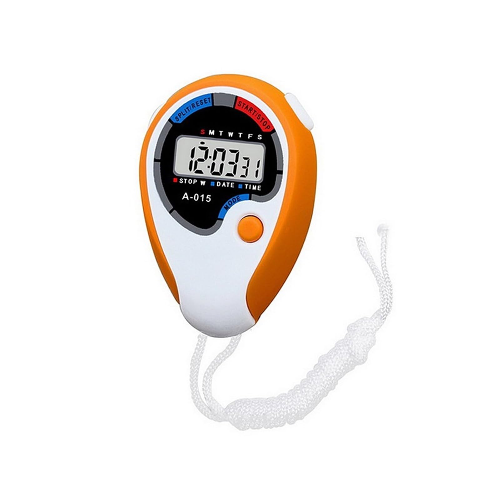 0.01s Precision Timer Stopwatch Metal Sport Waterproof Luminous Hours Minutes Month Display 40h Countdown Precision Timing(A-015 orange)