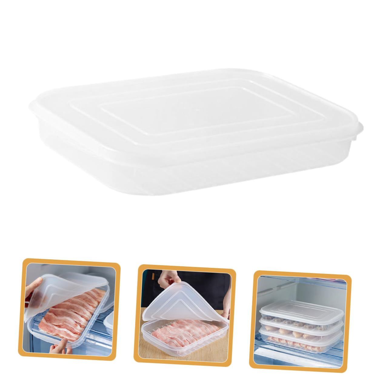MAGICLULU 3 Sätze Schärfer Käse Luftdicht Aufbewahren -käse-behälter Frischhaltedose Frischhaltebox Klarer Fall Für Garnelen Obstbehälter Für Den Kühlschrank Halten Frisch 4 Stück * 3