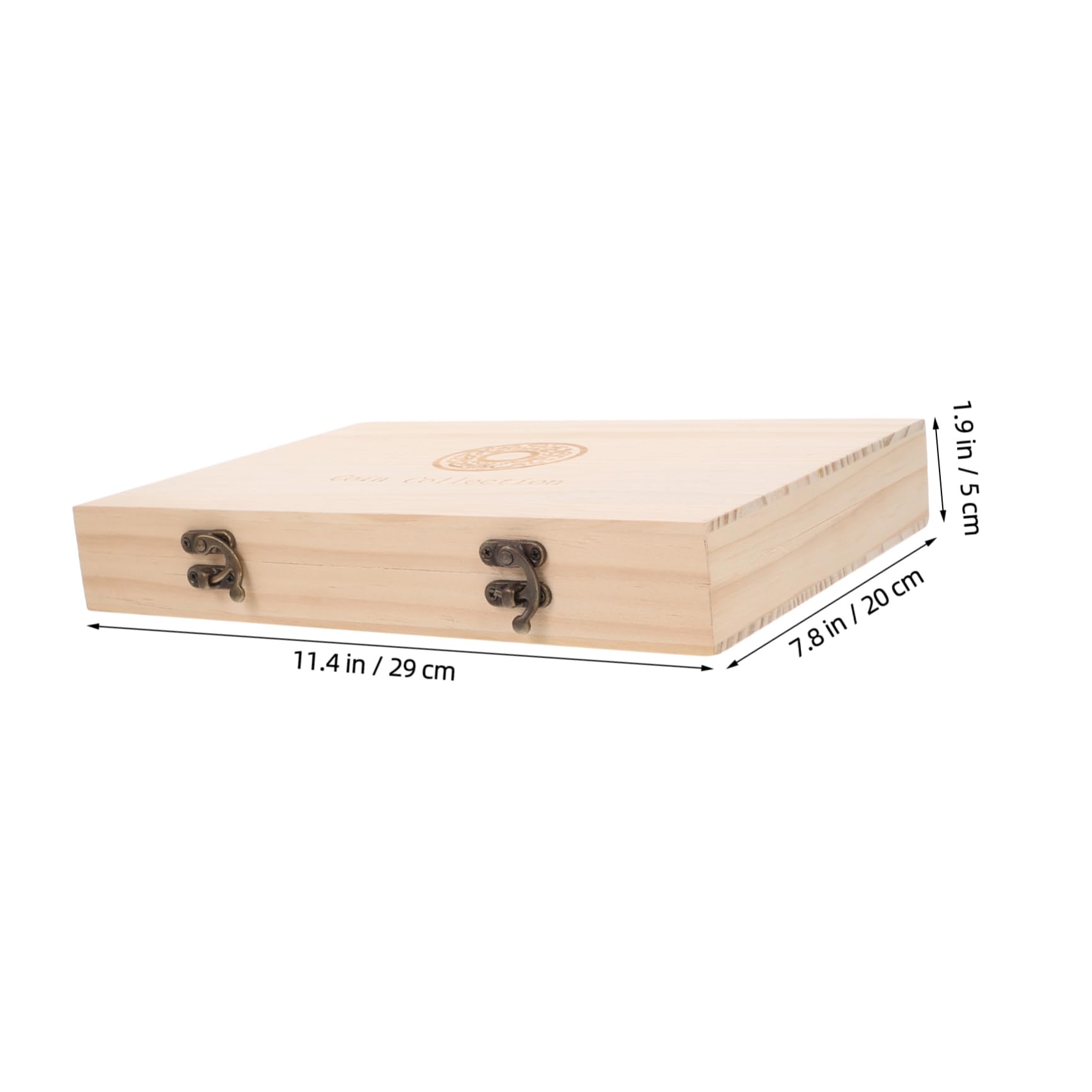 Angoily Caja De Almacenamiento De Monedas De Madera Estuche para Colección De Monedas Estantería