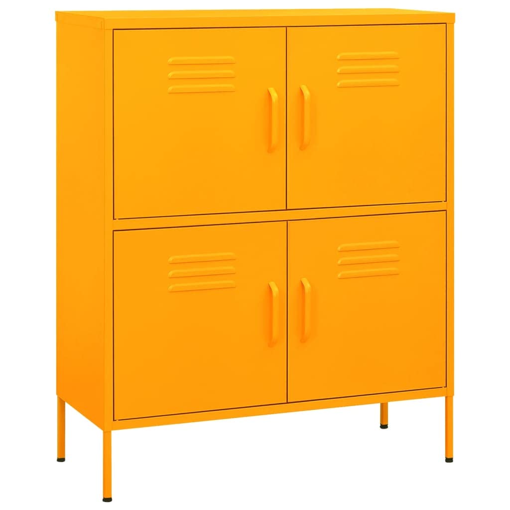 vidaXL Armadietto Giallo Senape 80x35x101,5 cm in Acciaio