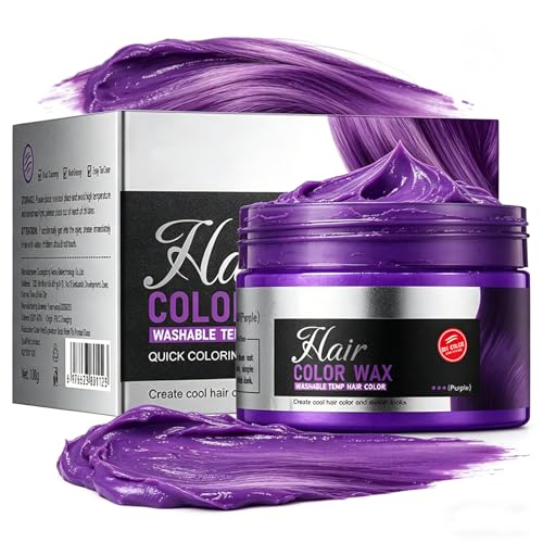 Cera de peinado lavable color púrpura tamaño único miniatura 6
