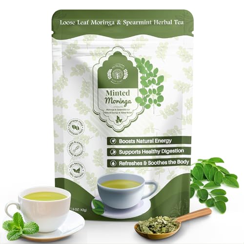 Minted Moringa Herbal Tea &ndash; Caffeine Free Superfood Blend for Refreshing Daily Wellness