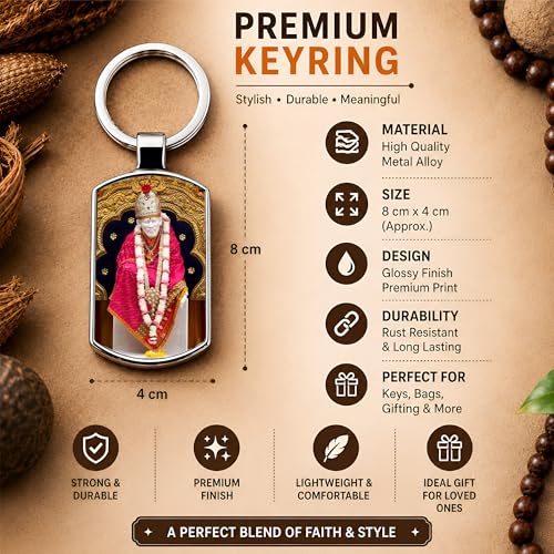 Image of Premium Printed Metal Keychain for Men & Women | High-Definition Artwork Print | Durable Key Ring for Car, Bike, Home & Office Keys | Stylish Decorative Key Holder Gift