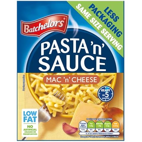 Batchelors, Pasta 'N' Sauce, Mac 'N' Cheese Sachet, 99g (Pack Of 7) Cover