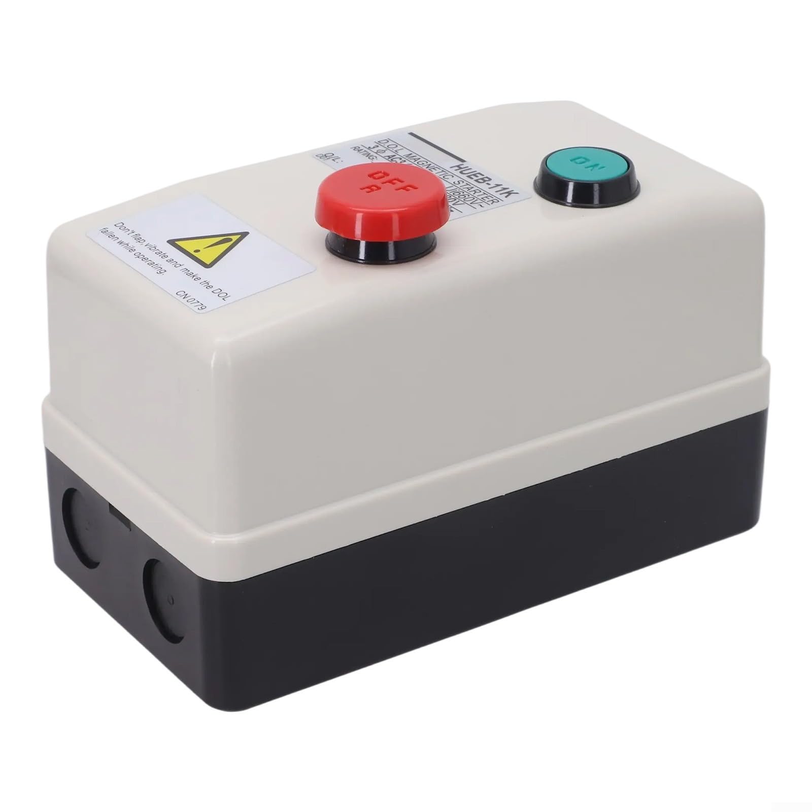 Démarreur de Moteur Électrique Triphasé 380V, Interrupteur de Démarrage avec Protection de Surcharge, Boîtier ABS IP55 pour Compresseur et Pompe à Eau(2.4-3.6A)