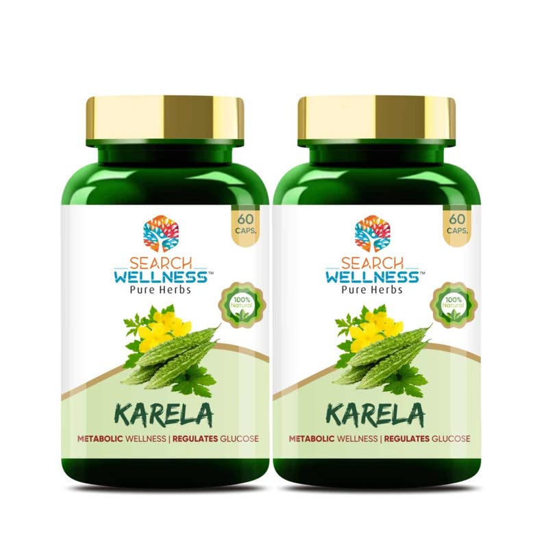 Pure Karela 60 Capsule (Pack of 2) | Maintain Healthy Sugar Levels and Improved Metabolism | Natural Blood Purifier | Boosting Immunity | Liver Detox