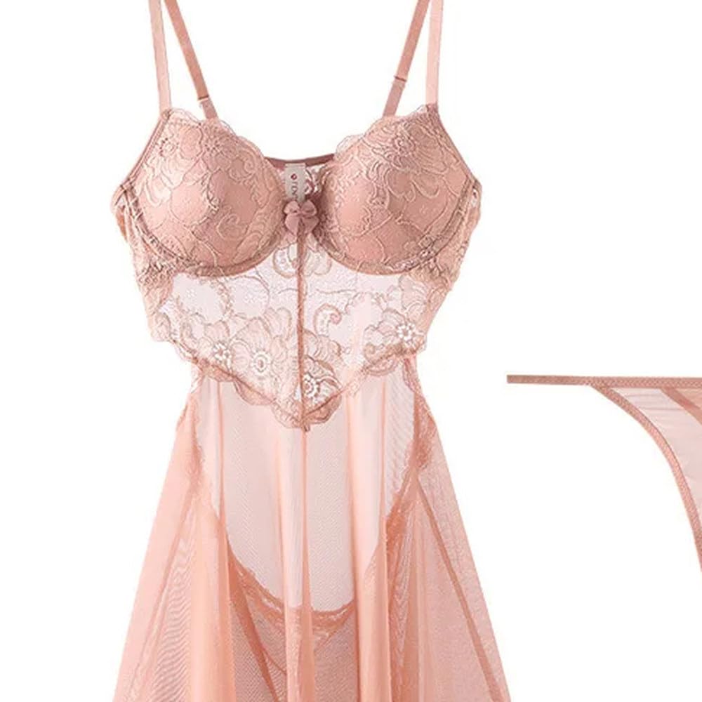 Camicia da Notte Donna - Abito da Notte Sexy in Rete Scava Fuori Set di Biancheria Intima da 2 Pezzi Camicia da Notte Estiva in Pizzo Camicie da Notte da Donna