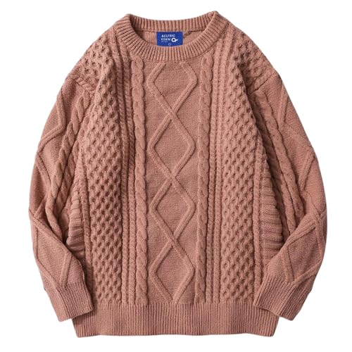 Image of Aelfric Eden Women Sweater Vintage Cable Knit Sweater Casual Oversized Sweater Pullover