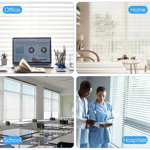 4 Set Klemmfix Halterung, 17MM Ersatzteile für Fenster, Klemmträger für Doppelrollo, Rollo Halterung Ohne Bohren für Verdunkelungsrollo, Seitenzugrollo (Weiß)