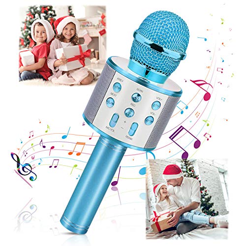 Wireless Bluetooth Karaoke Microphone, Portable Karaoke Machine for Kid Birthday Party Christmas, Best Gifts Toys for Girls Boys