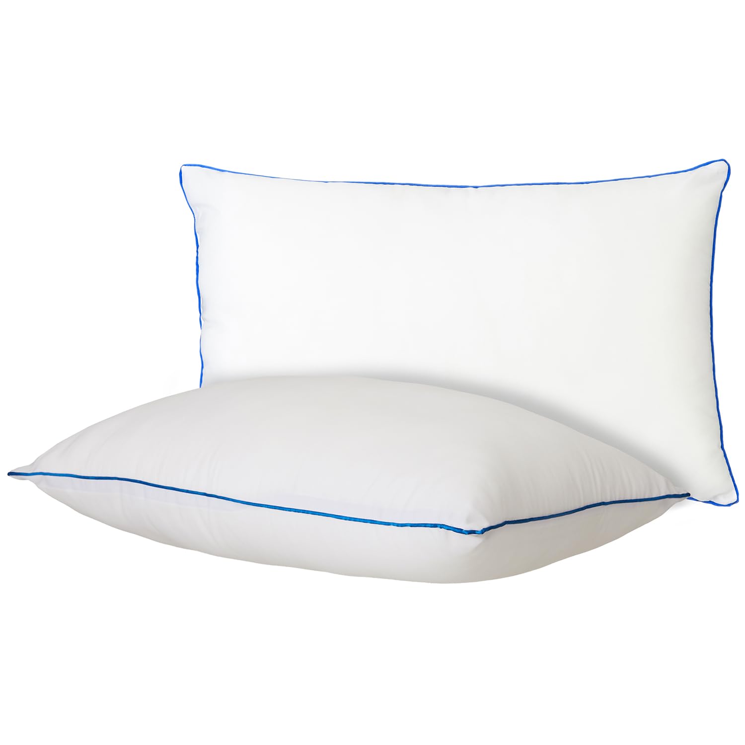 Amazon Basics Hollow Fiber Pillow | 68 x 43 cm | Pack of 2 | Soft & Fluffy Polyester Fiber Fill | Long-Lasting Loft | Ideal for Everyday Use (White)-image-27