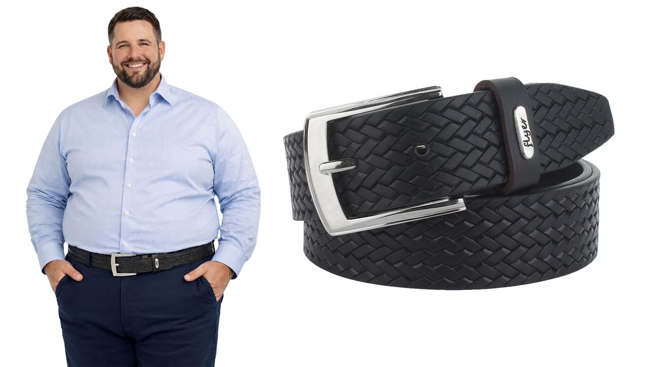 Oversize belt for men waist 44 to 72 inches Genuine Leather xxxl extra large plus size (Formal/Casual) (Colour-Black) BL2323-image-23