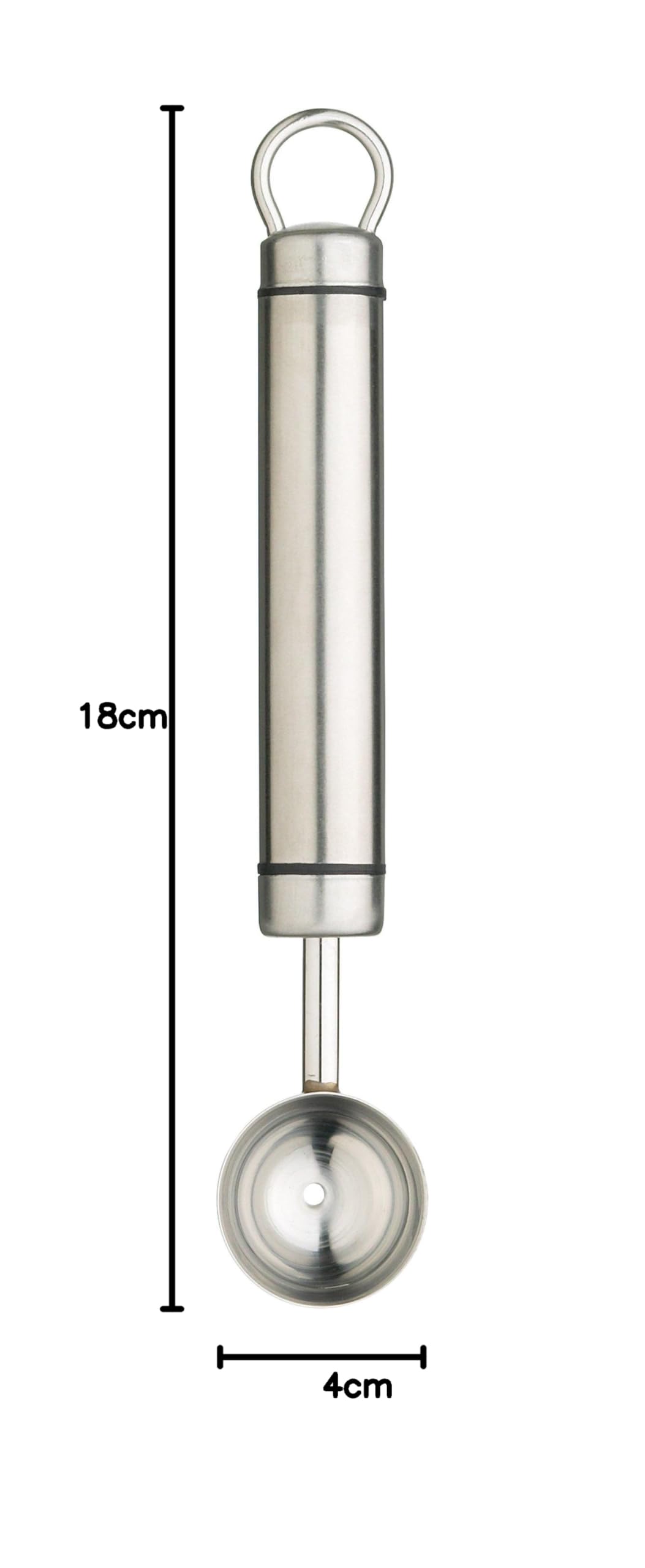 KitchenCraft Professional łyżka do melona i paleta do lodów ze stali nierdzewnej 18 cm