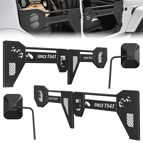 HOCHO Fit for Jeep Half Doors with Mirrors DOT Certified Upgraded Seamless Locks No Shaking&Noise Half Doors Fit for 2018-2026 Jeep Wrangler JL Accessories & 2020-2026 Jeep Gladiator Accessories